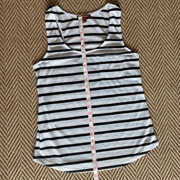 Hive & Honey tank top black white stripe tee Small - Picture 7 of 9